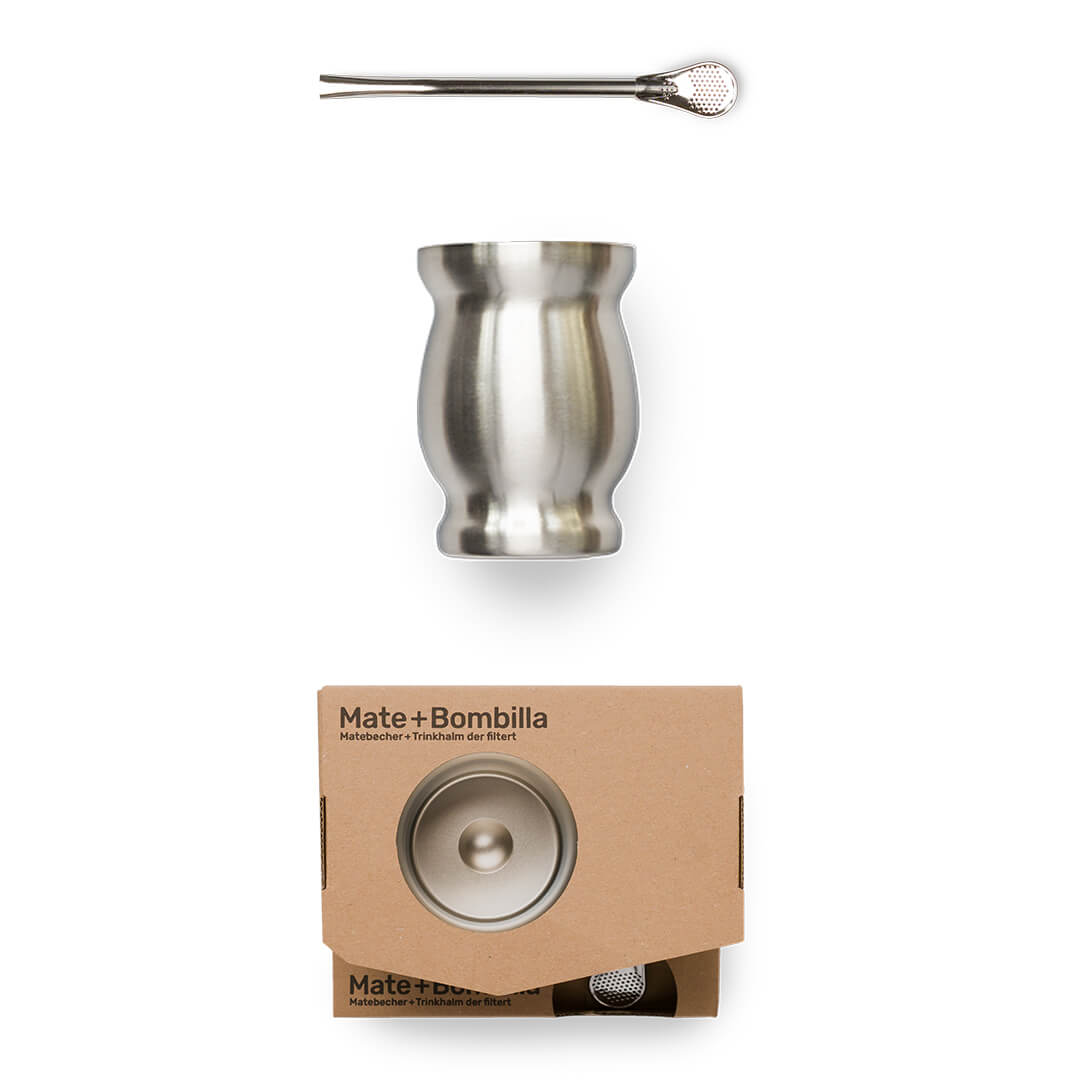 Stainless Steel Mate + Bombilla